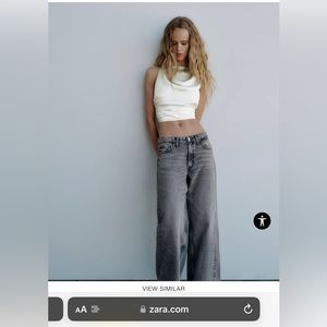 Zara Open Back Sayin Effect Top